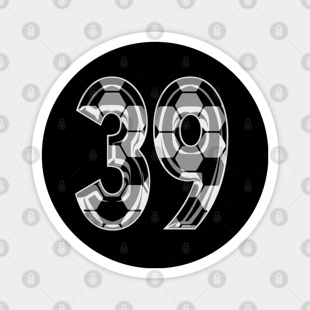 Soccer Number 39 Soccer Jersey #39 Soccer Mom Player Fan Magnet by TeeCreations